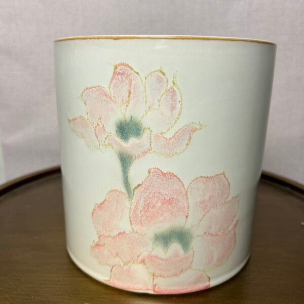 Pot keramiek bloemenreliëf