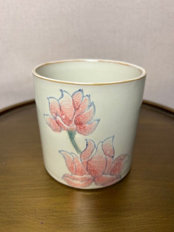 Pot keramiek bloemenreliëf